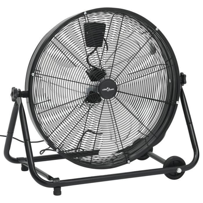RELAX4LIFE Ventilateur de Sol Industrel Dia.60CM 180W 3 Vitesses, Ventilateur à Tambour 24 Pouces Mobile avec Poignée pour Magasin Garage Usine Cuisine Gym (style 1 | 65x67x20cm RELAX4LIFE Ventilateur de Sol Industrel Dia.60CM 180W 3 Vitesses, Ventilateur à Tambour 24 Pouces Mobile avec Poignée pour Magasin Garage Usine Cuisine Gym (style 1 | 65x67x20cm