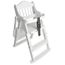 Chaise haute en bois blanc Safetots pliable Hauteur réglable 