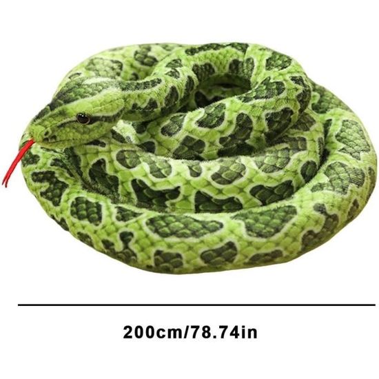 Peluche de serpent geant Marque inconnue Imitation python dore 78 7 pouces de long Cdiscount Sport