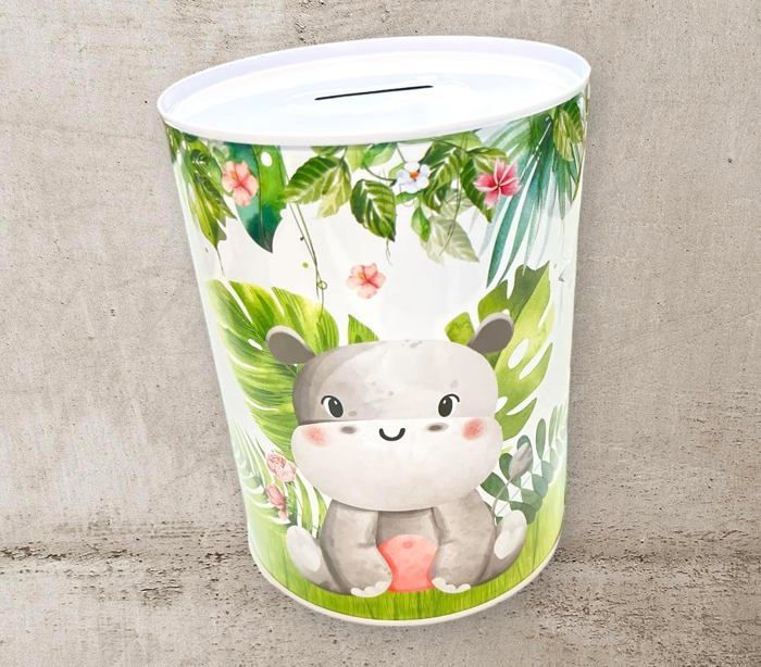 Tirelire Originale En Étain Pour Enfant Motif Animaux (Cerf) - Avec Couvercle Amovible