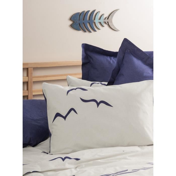 Parure housse de couette 100% coton gauffré 57fils - maribel bleu bleu C Design Home Textile | La Redoute Parure housse de couette 100% coton gauffré 57fils - maribel bleu bleu C Design Home Textile | La Redoute