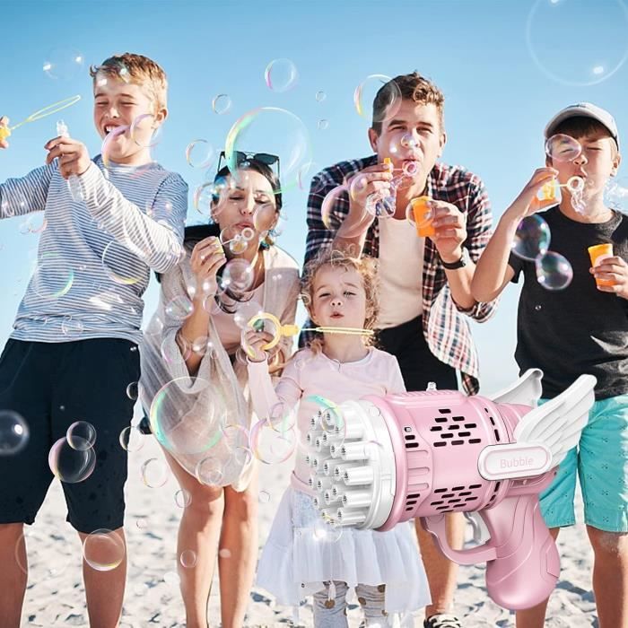 YATOSEEN Machine à Bulles Fleur Dansante – Rechargeable USB, LED 7 Couleurs, 10 000 Bulles/min – 3 Modes – Cadeau Été Plage Anniversaire