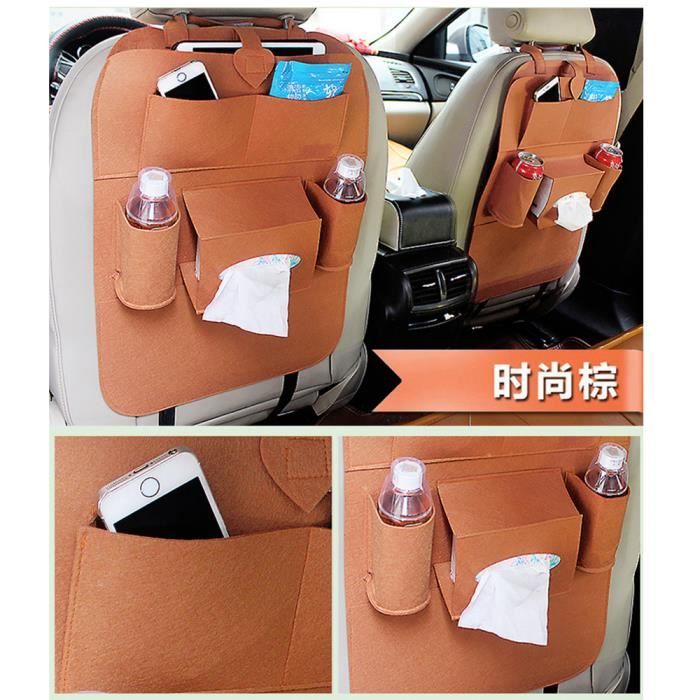 ECENCE 2x protege dossier voiture Protecteur de siège arrière en feutre  pour enfants 60cm/23,6inch Organiseur de sac de dossier de siège Système de  rangement avec support de tablette pad : : Bébé