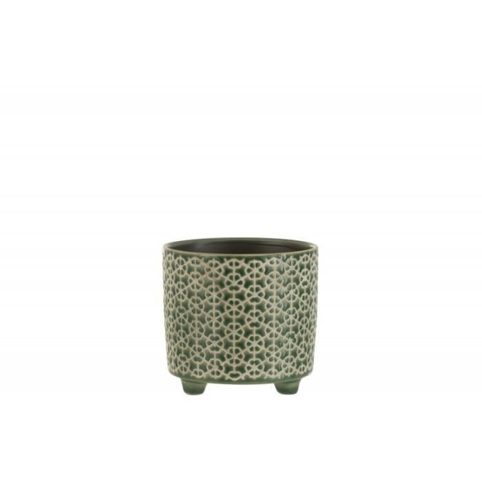 Cache-Pot Avi Céramique Dolomite Vert De Gris D14 Cm – Atmosphera – Style Cosy Scandi Intérieur