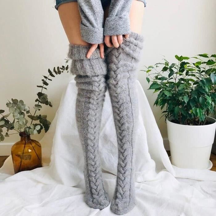 Chaussettes hautes femme laine sales