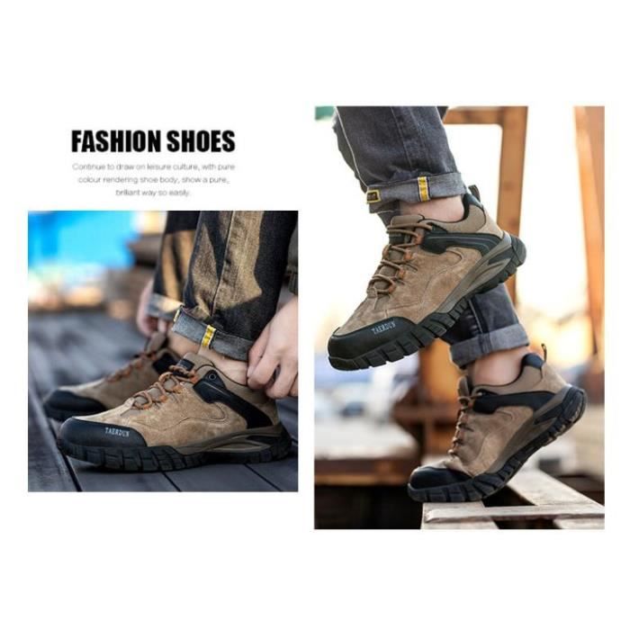 chaussures de securite pour hommes decontractees antiderapantes legeres Marque De Luxe Marron 1 KJEHOME HAIKEYI
