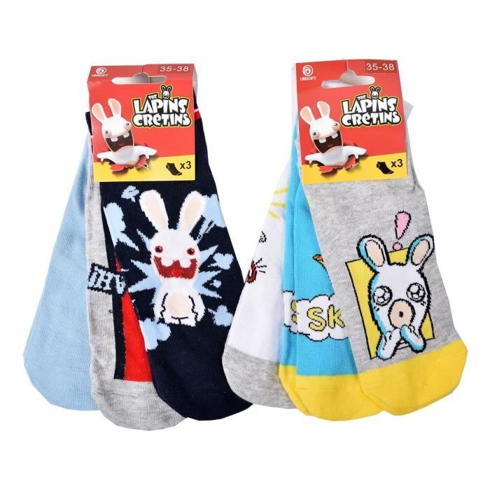 Pack de chaussettes LAPINS CRETINS pour garçon paires sneaker