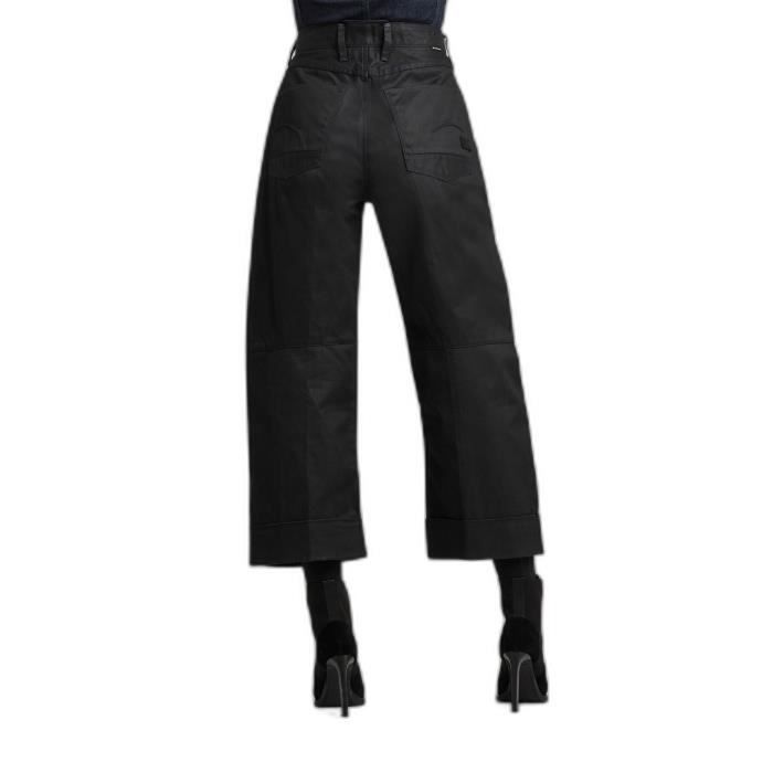 Jean femme G Star Eve 3D Mid Wide Noir Coupe large Taille mi haute Taille 26x30