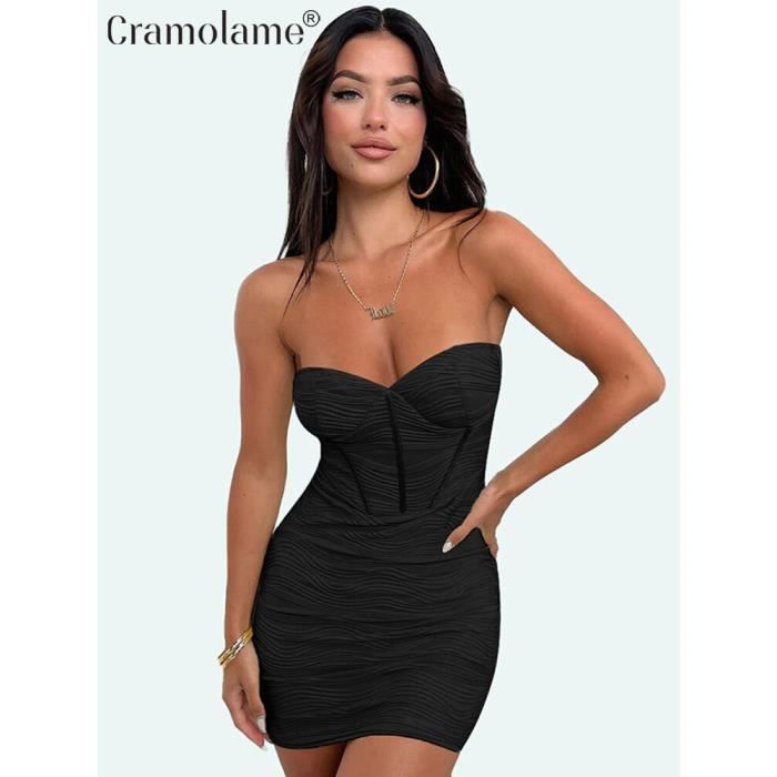 Robe moulante sans bretelle outlet