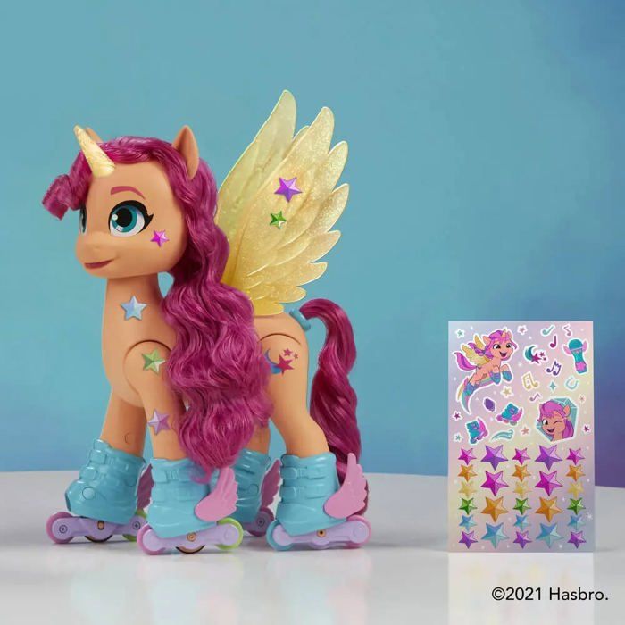 My Little Pony – Coffret Sunny Et Le Dragon – 3 Figurines Phosphorescentes – Ailes Articulées – Dès 4 Ans