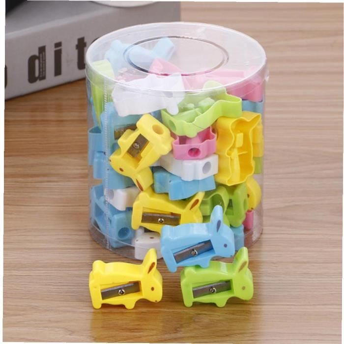 Lot De 48 Taille-Crayons En Plastique Forme Cœur - 4 Couleurs Vives Pour École Et Bureau
