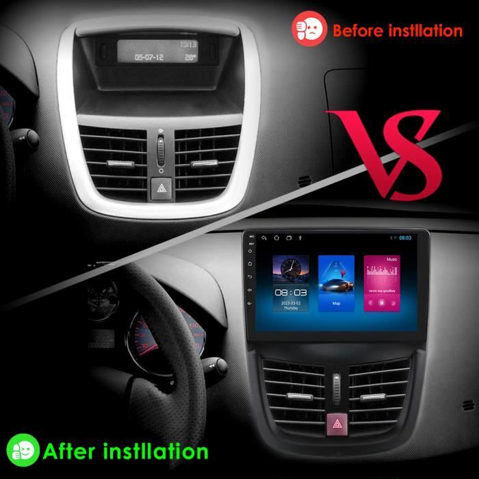 2+32G Lecteur multimédia de voiture Android pour Peugeot 207 207CC  2006-2015 GPS Navi stéréo Audio tête unité AutoRadio Carplay 2din -  Cdiscount Auto