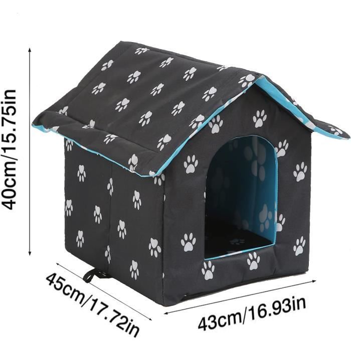 Maison Pour Chat Extérieur Isolée - Imperméable Oxford 4600D - Avec Base Surélevée Et Coussin Inclus