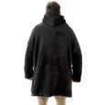 Plaid Pull Sweat à Manche et Capuche avec Poche – Taille Unique 118 x 85 cm Adulte Homme et Femme - Intérieur Sherpa - Coloris Noir-2