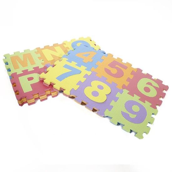 BalanceFrom Tapis De Jeu Puzzle Alphabet 36 Carreaux En Mousse EVA – 30,5x30,5x1 Cm – Antidérapant – Non Toxique – Couverture 3,3 M²
