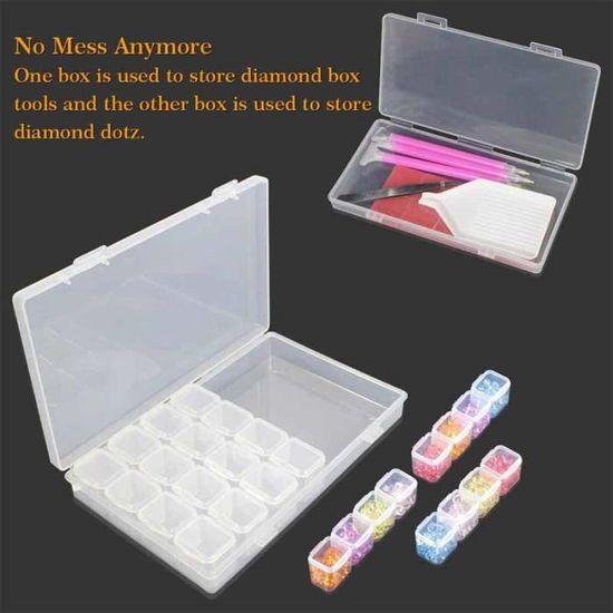 Boîte De Rangement à 28 Compartiments, Set D'art Diamant
