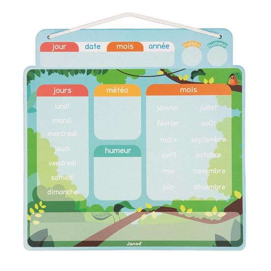 Calendrier Perpétuel Montessori En Tissu – Tableau Des émotions Et Météo – 100+ Vignettes Scratch – Pour Enfants Dès 3 Ans – Design Français
