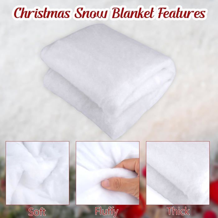 Couverture De Neige De Noël En Rouleau De Coton, Pliable, Peu