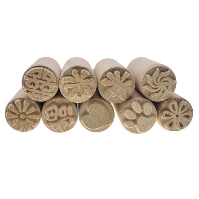 16pcs timbre sculpté en bois outil de poterie tampon carré avec une boîte  pour savon,lettre,argile poterie - Cdiscount Beaux-Arts et Loisirs créatifs