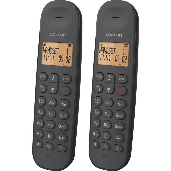 Logicom ILOA 255T Téléphone Fixe sans Fil avec Répondeur Enregistreur - Duo  - Téléphones analogiques et dect - Noir en destockage et reconditionné chez  DealBurn