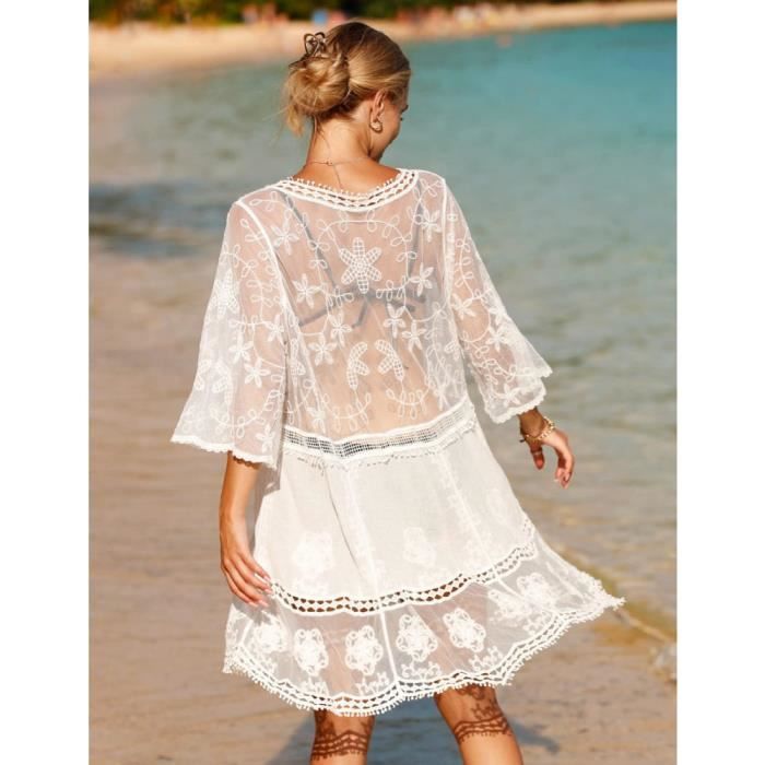 Pareo dentelle plage on sale