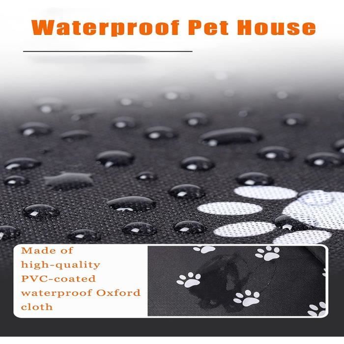 Niche Extérieur Pour Chat - Imperméable, Pliable, 45x43x40cm, Avec Rideau Transparent, Pour Hiver - 8
