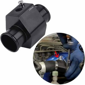 Adaptateur Universel Capteur Température Eau Aluminium Bleu - Pour Tuyau 26-40 Mm - Kit Avec 2 Pinces INOX Pour Diagnostic Moteur Voiture