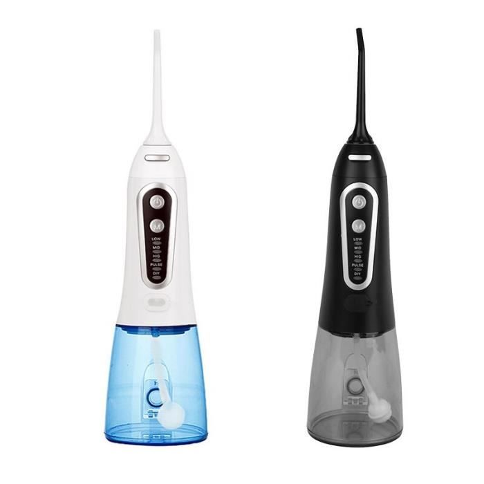 Irrigateur Buccal (Jet Dentaire) Portable Rechargeable USB - 3 Modes - 4 Buses - Réservoir Amovible - Neuf