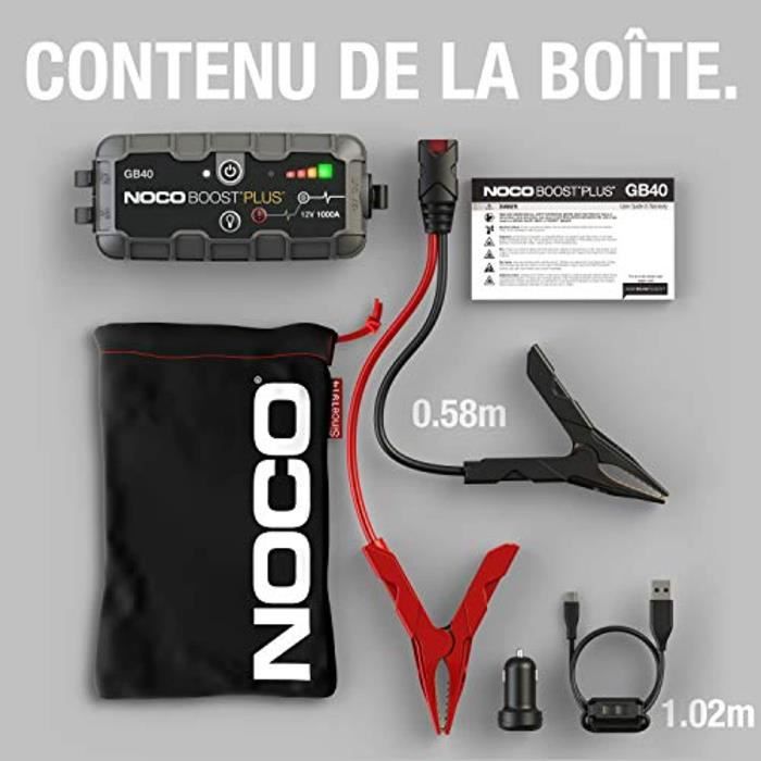 NOCO Boost Plus GB40, 12V 1000A Booster Batterie Voiture