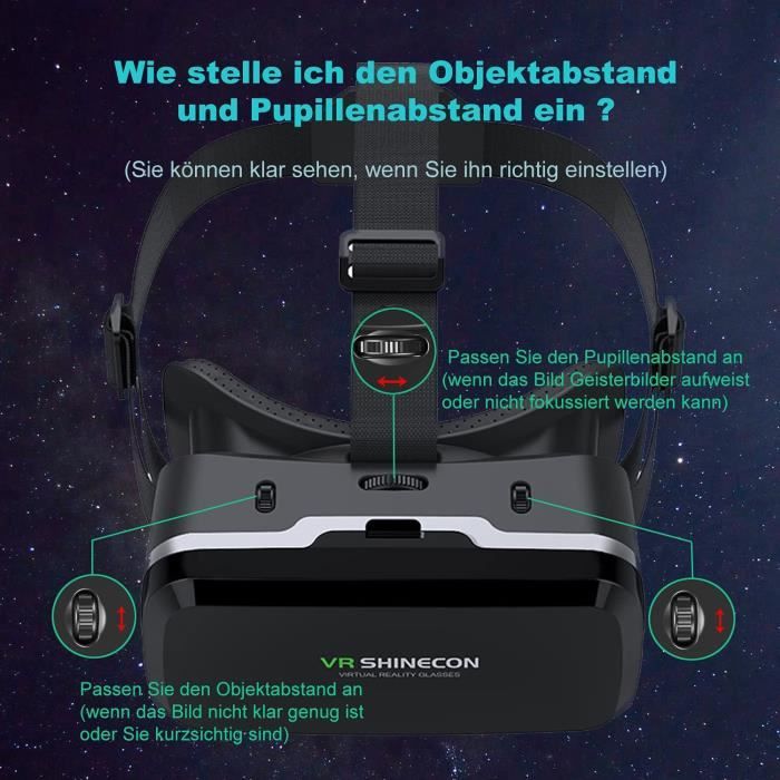 Casque R alit Virtuelle avec t l commande Bluetooth VR SHINECON
