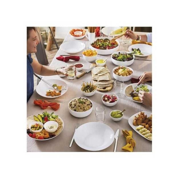 Service De Vaisselle Luminarc Diwali 6 Pièces Blanc Verre 19 Cm - Assiettes Dessert