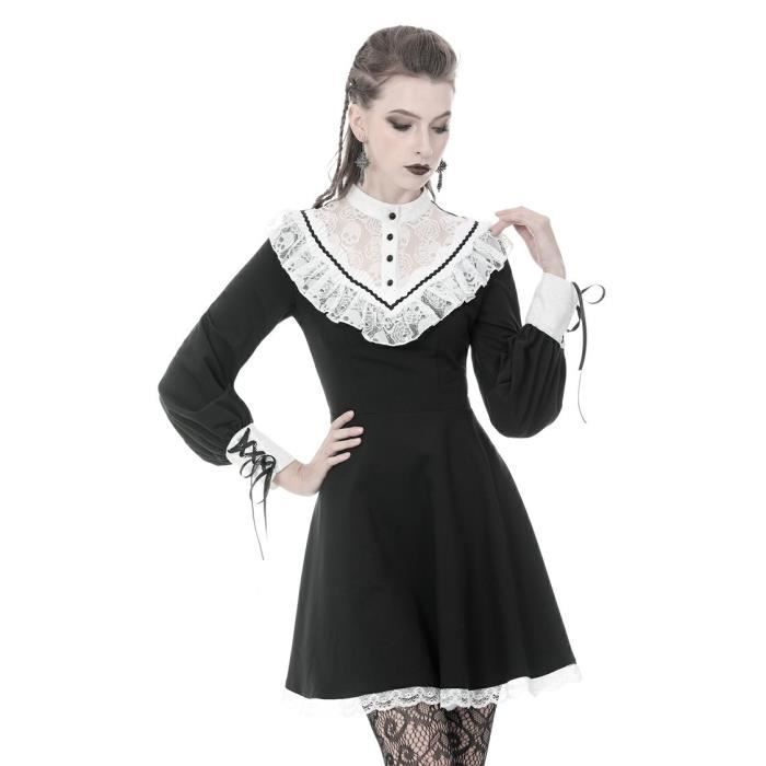 Robe noir et blanche dentelle store