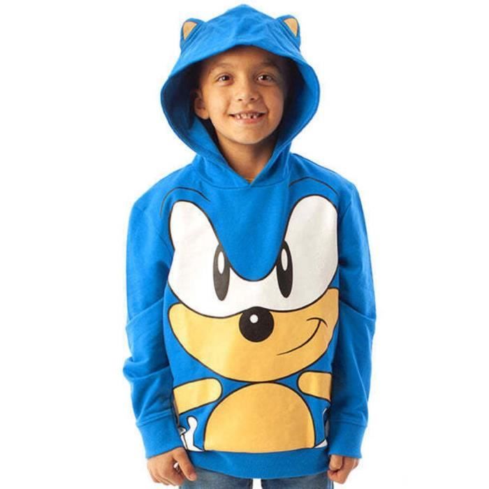 Sonic the Hedgehog Sweat Enfant Garcon Sonic, Sweats à Capuche