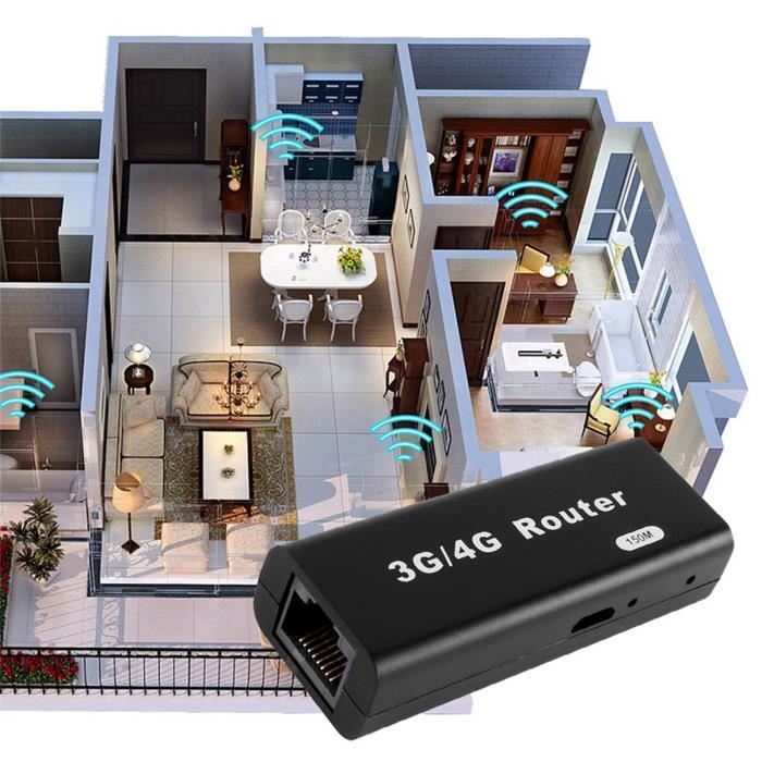 Portable Router Rj45 2X Mini Routeur WiFi 3G-4G Routeurs USB RJ45 Routeur Portable 2412-2483 ...