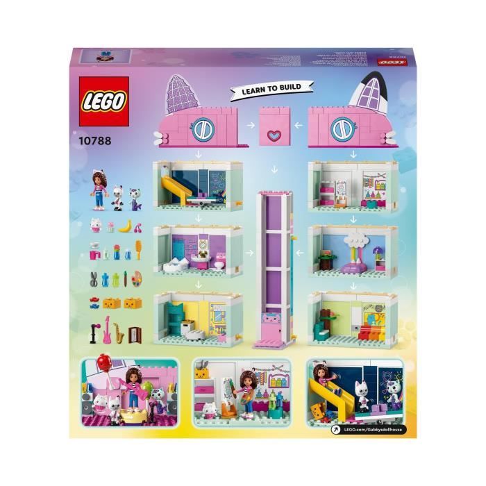 LEGO 10788 La Maison Magique de Gabby, Jouet de Maison de Poupées de Noël,  à 4 Étages et 8 Pièces avec Gabby, Pandy et Marine et Figurines P'tichou,  Cadeaux Enfants Dès 4