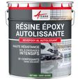 Résine Epoxy Autolissante - Peinture pour Sol : Déco intérieure, Atelier - Effet Miroir  Vert herbe ral 6010 - Kit de 5 kg-0