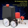 Compresseur d'air Commutateur de Vanne de Pression du Pressostat Compresseur d'Air avec Régulateurs Jauge | QUT®-0