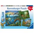 Puzzle Enfant Classique - Ravensburger - La Fascination des Dinosaures - 3 x 49 Pièces - Animaux-0