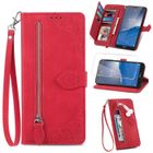NO BRAND Verre trempé+Coque pour Xiaomi Redmi Note 13 Pro 5G/Poco X6 5G 6.67", [Housse en Cuir PU] [Etui à Rabat] - Vigne à fleurs rouges