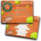 RXLITE Kit 10 Invitations Anniversaire Thème Tennis à Gratter - Cartes + Enveloppes
