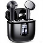 Ecouteur Sans Fil Réduction du Bruit ANC et ENC ADTOBAST Casque Bluetooth 5.3 Écran LED Étanche IP5 40H d'Autonomie Son Stéréo Noir