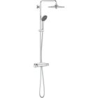 GROHE Colonne de douche mitigeur thermostatique Vitalio Joy 260, tête de douche 260mm, douchette 3 jets, chromé, 26403002