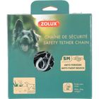 Chaîne de sécurité en acier 5 mètres maillon anti torsion pour chien poids max 30 kg - zolux