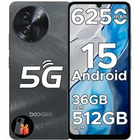 DOOGEE Note 59 Pro + Telephone Portable 5G Android 15,36Go+512Go,Écran 6.75" 120Hz,Smartphones UNISOC T8200 Caméra 50MP/NFC - Noir