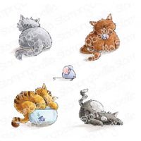 Set de tampons en Caoutchouc 'Set of kitties' de Stamping Bella