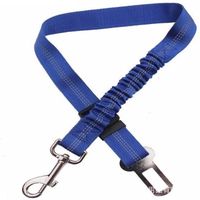 Ceinture de sécurité de voiture corde de chien élastique rétractable corde de sécurité réfléchissante corde de traction(Bleu)