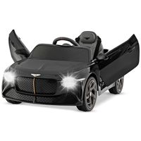Bentley Voiture Électrique 12V/7AH pour Enfants 3-8 Ans - Télécommande 2.4G - LED & Musique - Démarrage Lent - Noir