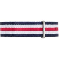 Daniel Wellington Classic Canterbury, Montre Bleu-Blanc- Rouge/Argent Bracelet, 20mm, NATO, pour Hommes
