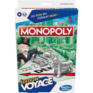 JEU SOCIÉTÉ - PLATEAU Monopoly édition Voyage, Jeu Portable pour 2 à 4 J