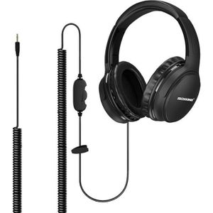 Casque Audio Supra-auriculaire Noir – Long Câble 3 Mètres – Jack 2,5 Mm – Marque Générique